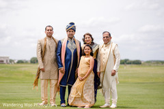 Indian groom with his family Indian groom with his family