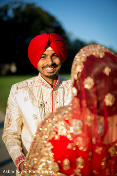 Indian bride and groom's romantic moment Indian bride and groom's romantic moment