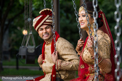 Playful Indian bride and groom capture. indian bride and groom,indian wedding photography