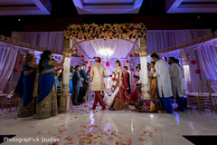 Indian bride and groom surrounding the sacred fire. indian wedding ceremony,indian bride and groom,mandap