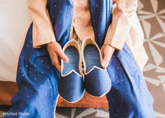 Blue Indian groom shoes. Blue Indian groom shoes.