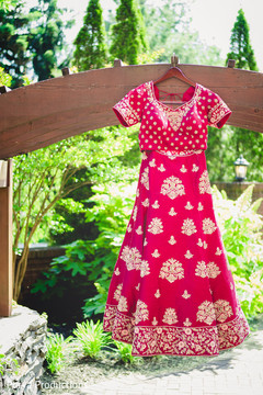 Red embroidered bridal lehenga. Red embroidered bridal lehenga.