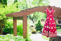 Hanging Indian bride lengha. Hanging Indian bride lengha.