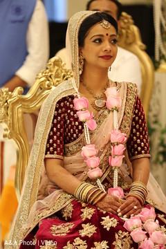 Indian bride during ceremony Indian bride during ceremony
