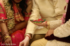Indian groom during wedding ceremony Indian groom during wedding ceremony