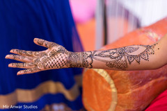 Full arm bridal henna design. Full arm bridal henna design.
