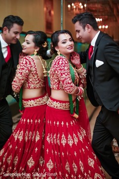 Sweet indian bride and groom posing for photo shoot Sweet indian bride and groom posing for photo shoot