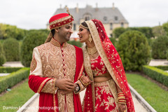 Fairy-tale Indian bride and groom. Fairy-tale Indian bride and groom.