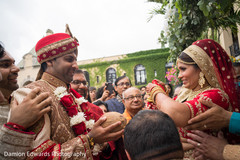 India bride welcomes the groom. India bride welcomes the groom.
