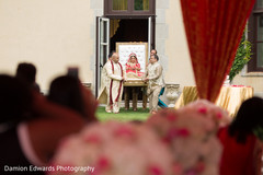 Beautiful bride carried in on a palanquin. Beautiful bride carried in on a palanquin.
