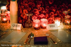 Romantic Indian wedding sweetheart table. Romantic Indian wedding sweetheart table.