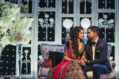 Indian bride and groom wedding reception photo shoot