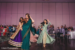 Joyful indian wedding dance performance