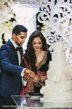 Cutting the cake moment