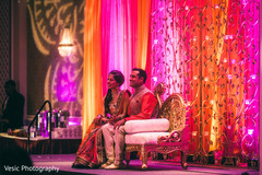 Indian couple at their sangeet stage indian couple,sangeet