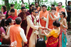 Indian groom during baraat celebration Indian groom during baraat celebration