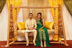 Perfect Indian bride and groom mehndi portrait. Perfect Indian bride and groom mehndi portrait.