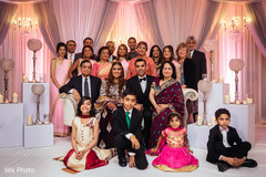 Elegant Indian wedding family portrait. Elegant Indian wedding family portrait.