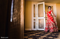 Embroidered red bridal lehenga. Embroidered red bridal lehenga.