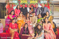 Indian engagement family portrait Indian engagement family portrait