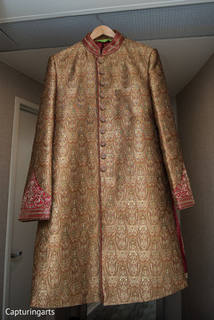 Beautiful brocade groom sherwani. Beautiful brocade groom sherwani.