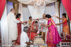 Traditional Hindu wedding first look ritual. Traditional Hindu wedding first look ritual.