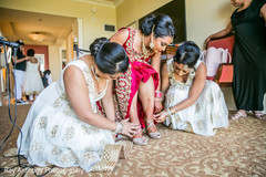 Indian bride getting ready scene Indian bride getting ready scene