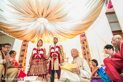 Indian bride and groom during wedding ceremony Indian bride and groom during wedding ceremony