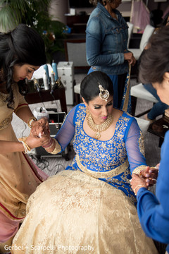 Traditional placing of the bangles. Traditional placing of the bangles.