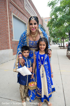Indian bride with cutest ring bearer boy and flower girl. Indian bride with cutest ring bearer boy and flower girl.