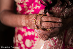 Placing of the bangles. Placing of the bangles.