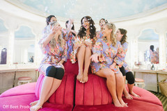 Indian bridal party candid shot.