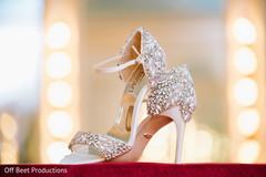 Dazzling Indian bride shoes.