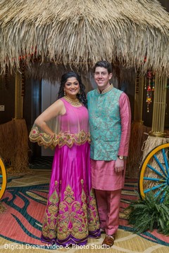 Indian couple at their sangeet Indian couple at their sangeet