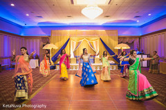 Delightful garba dance performance garba,indian wedding,blue lengha