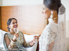Charming Indian bride "getting ready" scene. Charming Indian bride "getting ready" scene.