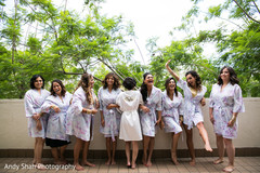 Indian bride with bridesmaids getting ready Indian bride with bridesmaids getting ready