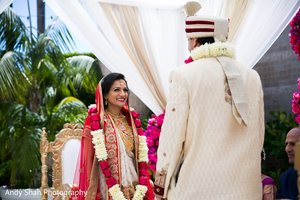 Lovely indian couple during wedding ceremony