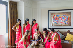 Marvelous hot pink bridesmaids sarees. Marvelous hot pink bridesmaids sarees.
