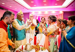 Indian pre-wedding ceremony scene Indian pre-wedding ceremony scene