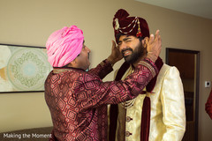 Indian groom final touch ups. Indian groom final touch ups.