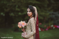 Mesmerizing Indian bride portrait. pakistani bride,indian wedding photography,bridal bouquet