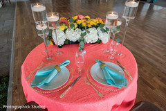 Cute Indian wedding sweetheart table. Cute Indian wedding sweetheart table.