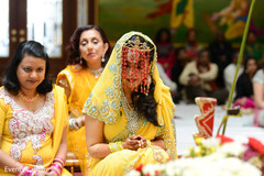 Indian bride during the first part of the wedding ceremony. Indian bride during the first part of the wedding ceremony.