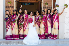 Joyful Indian bride bridesmaids. Joyful Indian bride bridesmaids.