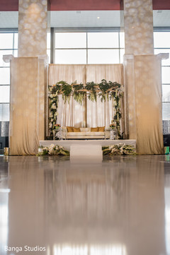 Indian couple's sangeet stage decor Indian couple's sangeet stage decor
