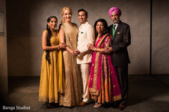 Indian bride and groom family portrait Indian bride and groom family portrait