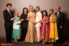 Lovely bride and groom family portrait Lovely bride and groom family portrait