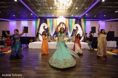 Traditional indian bride's sangeet performance Traditional indian bride's sangeet performance