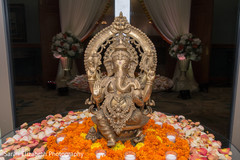 Traditional Indian wedding altar. Traditional Indian wedding altar.